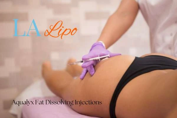 Woman having fat dissolving injections Sunbury on thighs