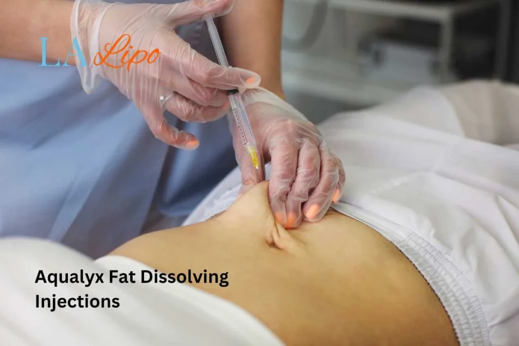 woman having fat dissolving injections Sunbury in the stomach