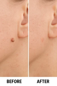 Skin tags removal Sunbury before and after