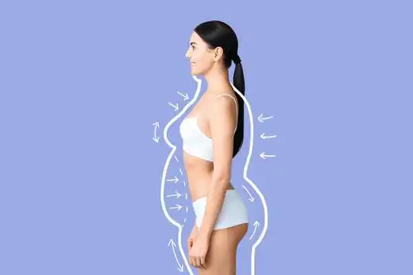 image of woman experiencing fat reduction treatment Sunbury