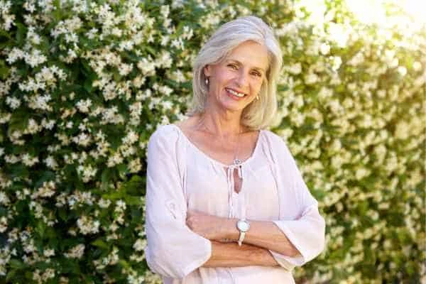 Older woman happy with urinary incontinence treatment Sunbury