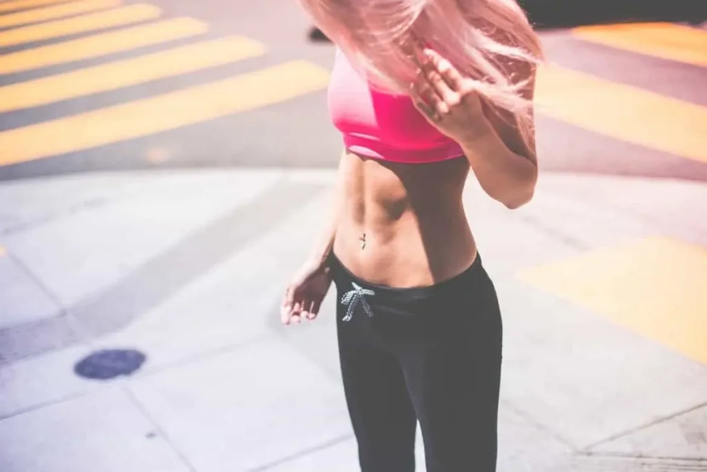 Woman with toned stomach after LA-EMS Body Sculpting Treatment Sunbury