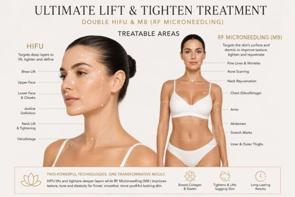 Areas of the body that can be treated - ultimate skin tighten treatment Sunbury