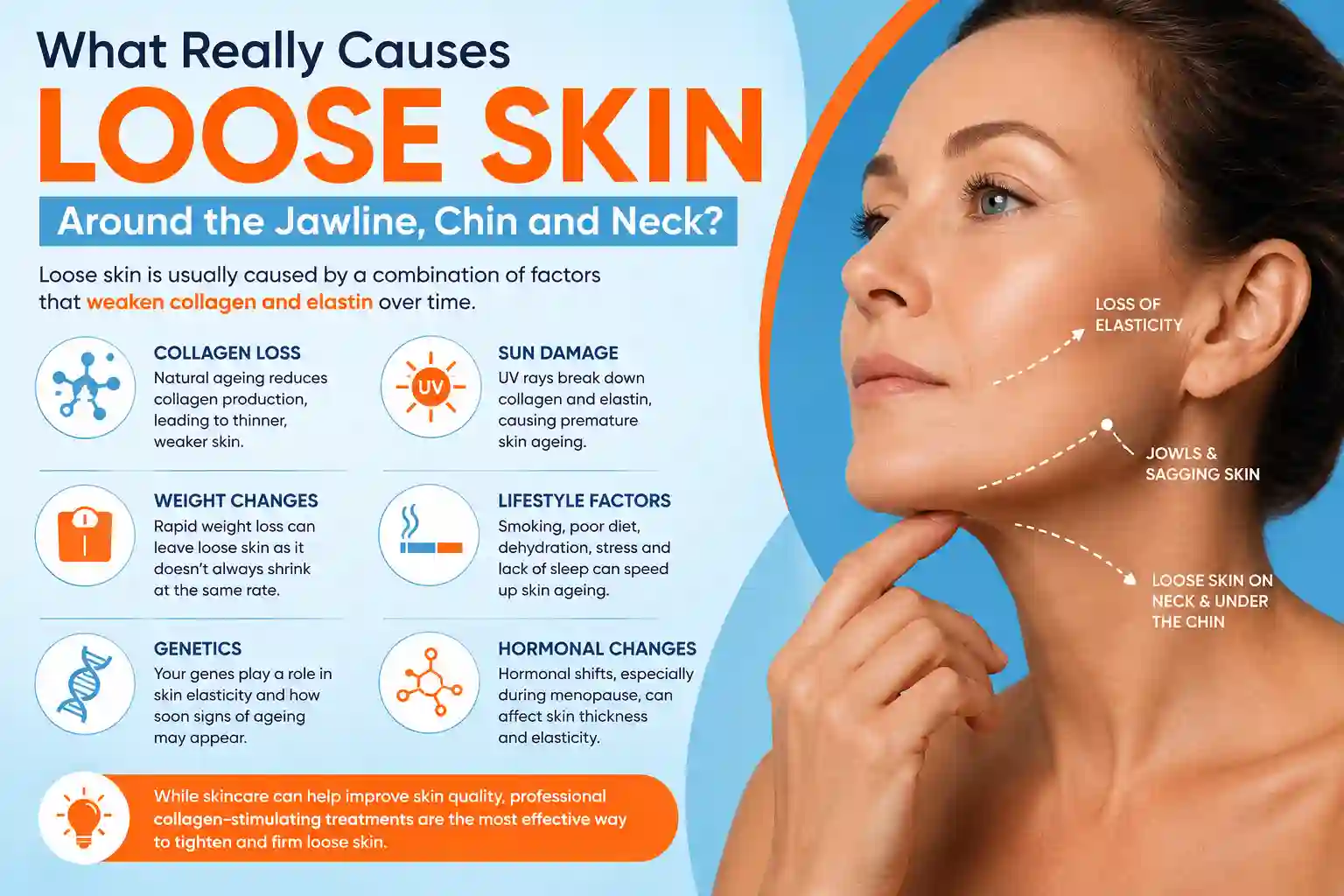 What Really Causes Loose Skin Around the Jawline, Chin and Neck Sunbury?